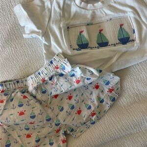 Sailor's Delight Kids Pajama Set - White and Blue